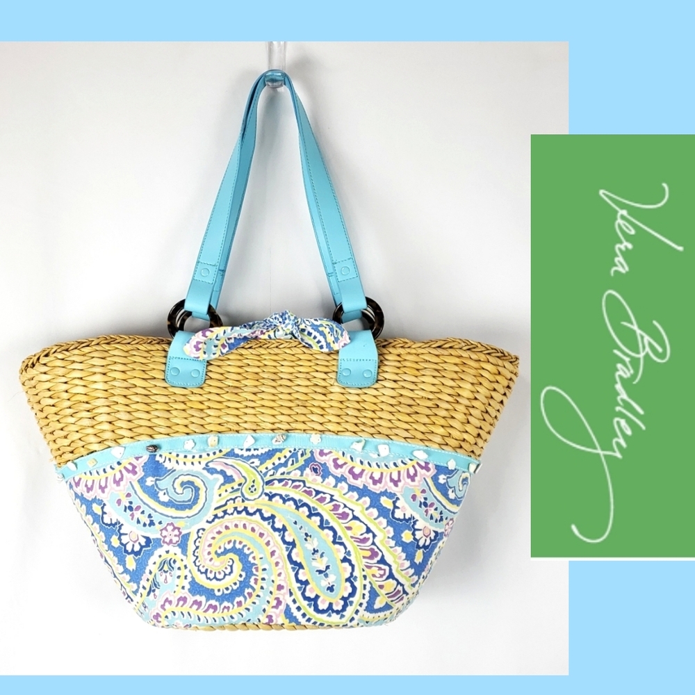 Vera Bradley Woven Fabric Shell Paisley Large Tote